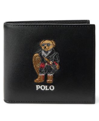 Polo Ralph Lauren мужской кожаный бумажник-портмоне с медведем Polo