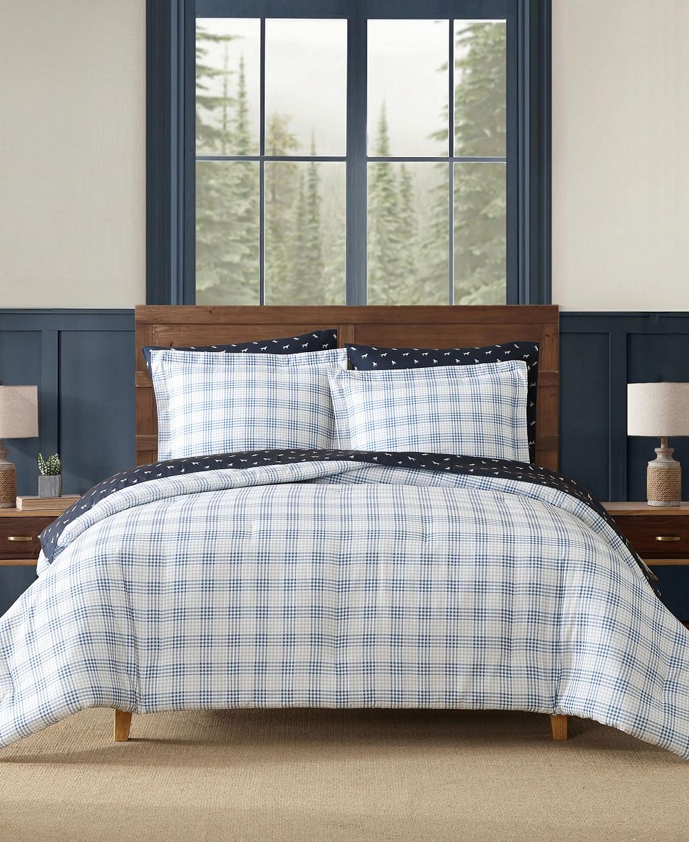 Комплект одеял Eddie Bauer Beach Pine Plaid, Twin/Twin XL, 5 предметов