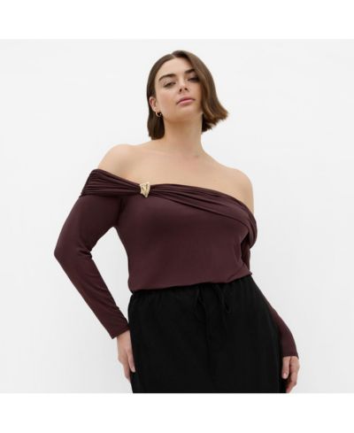 CITY CHIC Women's Buckle Off Shoulder Long Sleeve Top