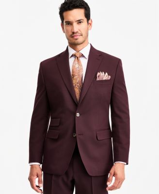 Tayion Collection мужской пиджак от костюма цвета бордо классического кроя