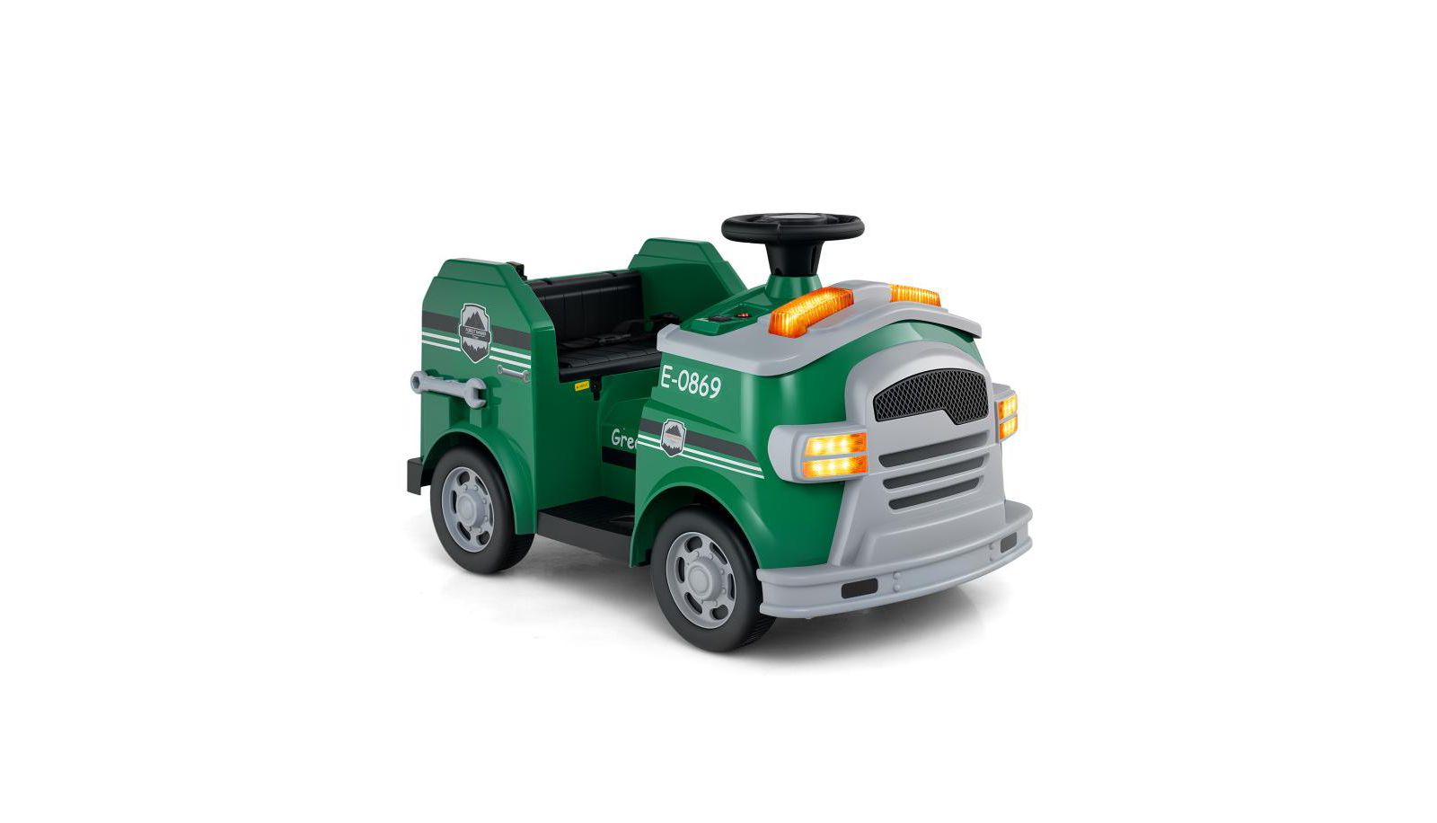 Slickblue Kids 12V Fire Truck Ride-On with Tools, Ages 3-7