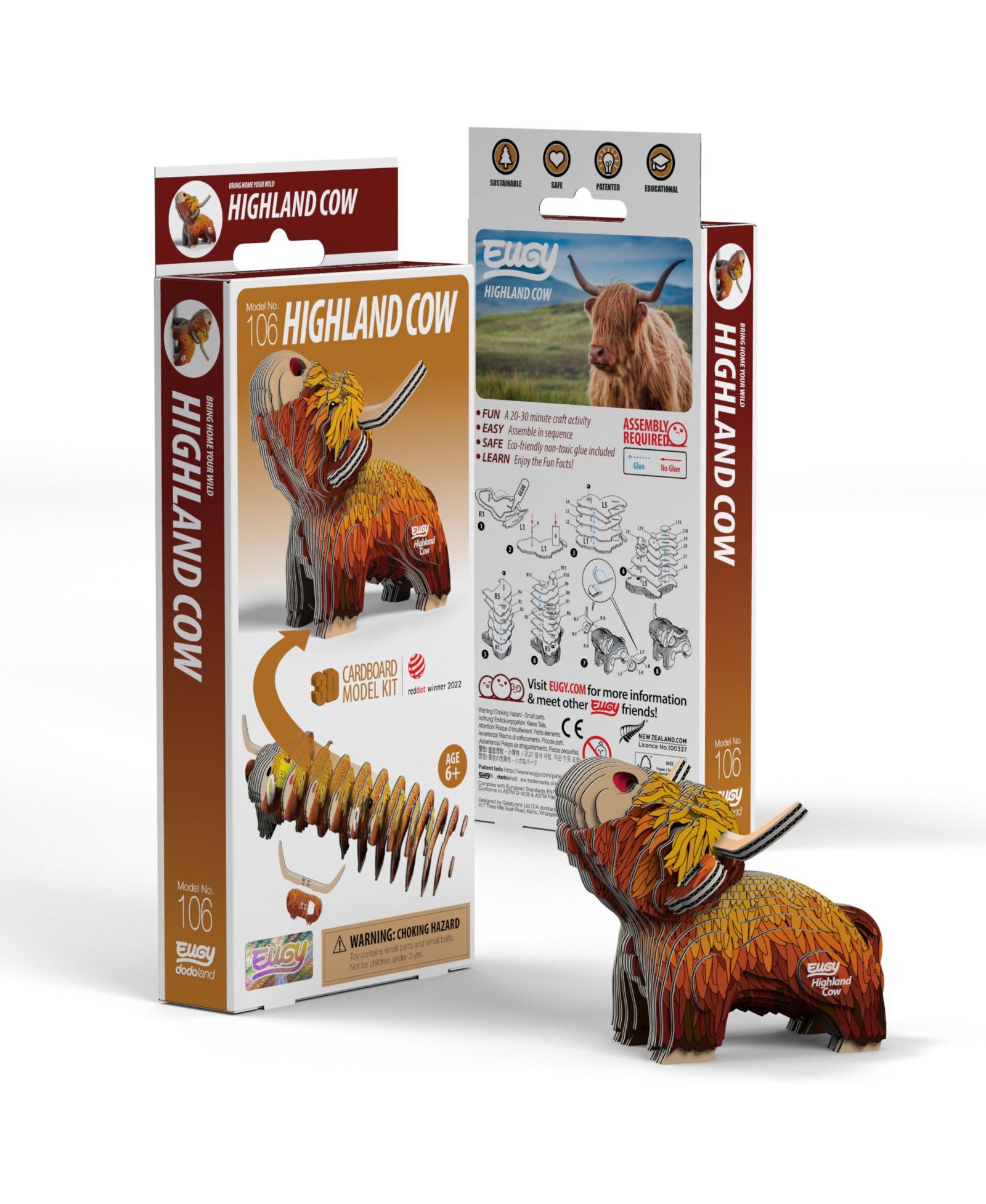 3D пазл EUGY Highland Cow