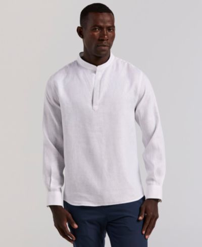 Рубашка Perry Ellis Men's Solid Linen Popover