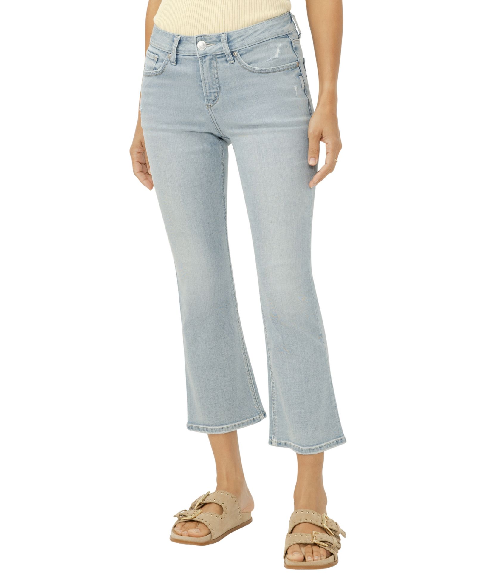 Silver Jeans Co. Women's Suki Mid-Rise Luxe Stretch Kick Flare Jeans