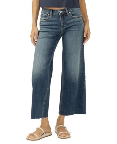 Женские джинсы Silver Jeans Co. Suki Mid-Rise Wide-Leg Americana Luxe Stretch