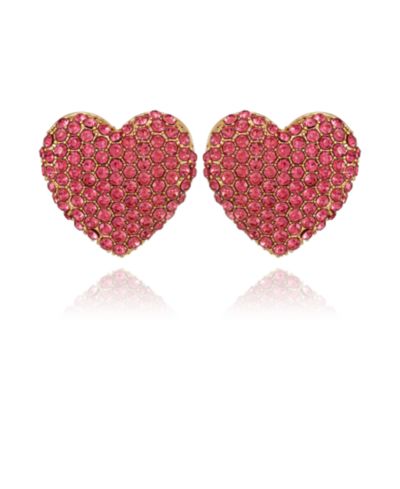 GUESS серьги-гвоздики с сердечком из стеклянных камней