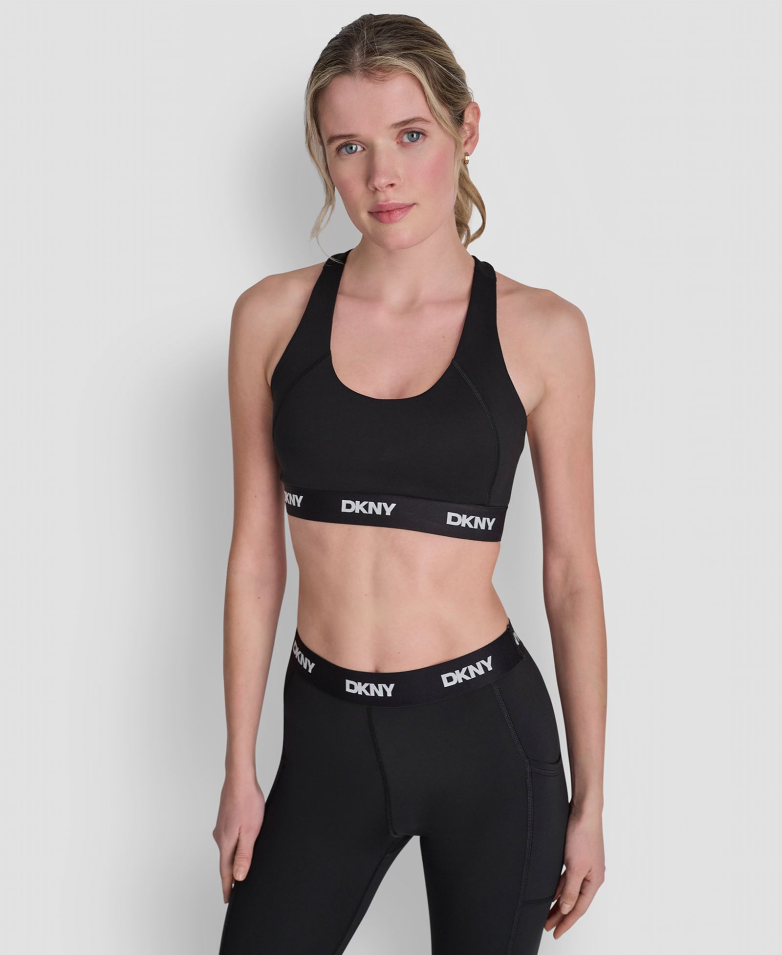 DKNY Sport Women's Balance Compression Logo Sports Bra