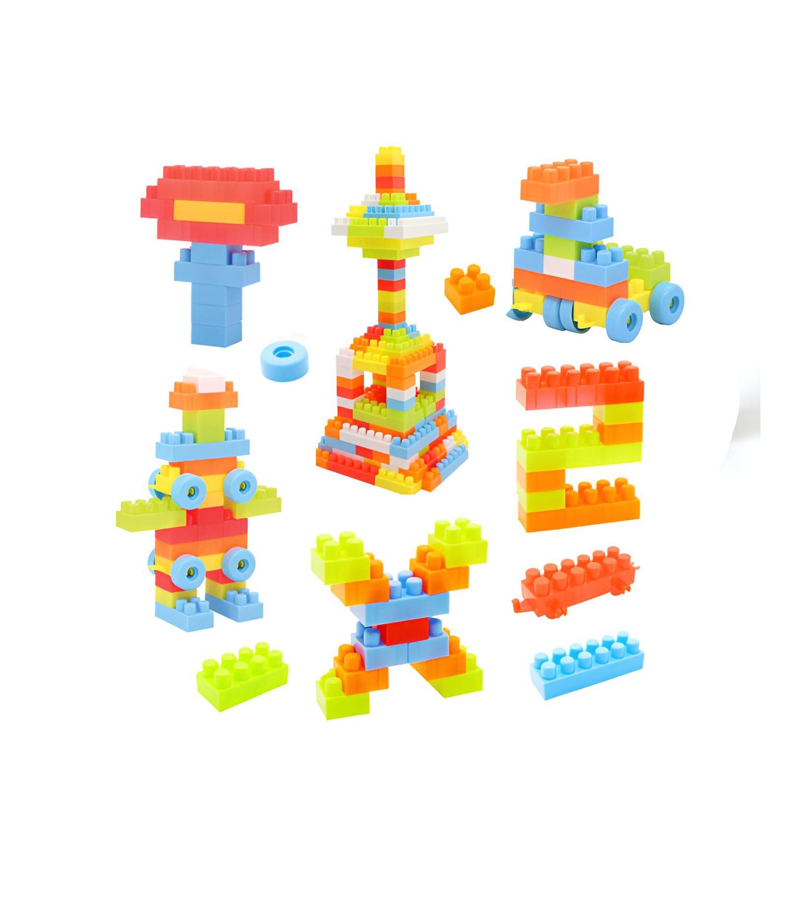 Slickblue STEM 150-Piece Building Blocks Set, Ages 3+