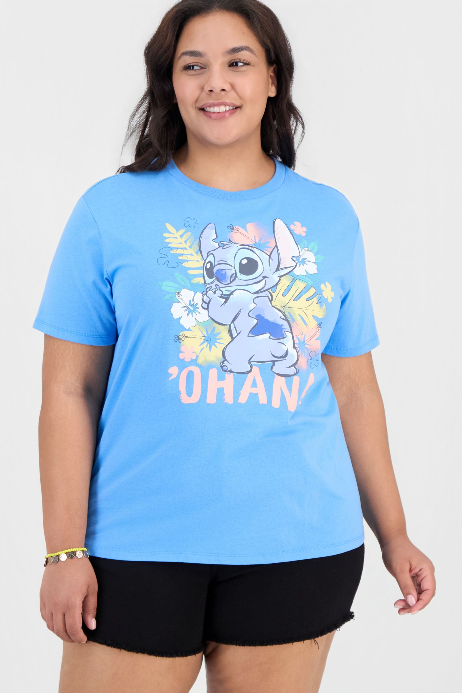 Disney Trendy Plus Stitch Ohana футболка с круглым вырезом