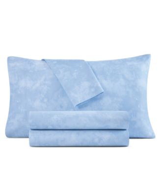 Macy's Комплект из 4 простыней из смесового хлопка с акварельным принтом, 1200 Thread Count