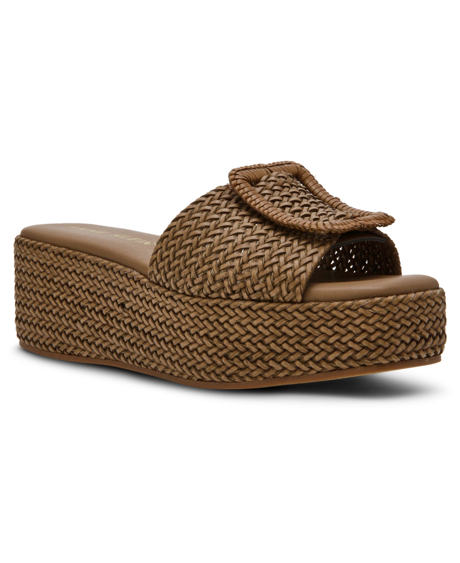 Anne Klein Women's Lanai Buckle Slide Platform Wedge Sandals