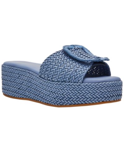 Anne Klein Women's Lanai Buckle Slide Platform Wedge Sandals