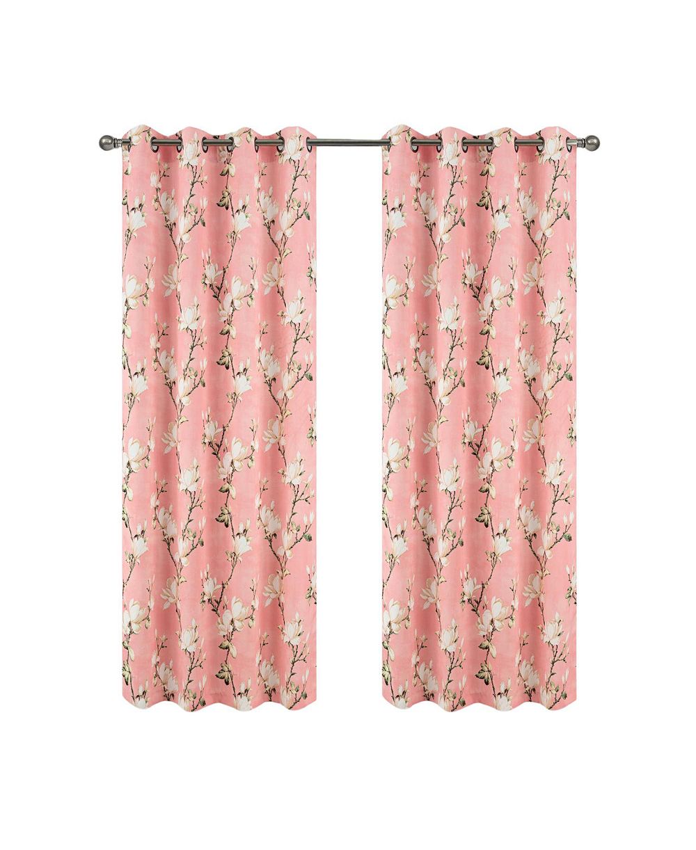 Olivia Gray 100% полиэстер 200 GSM блэкаут-штора с люверсами Blossom, 54" x 84", цвет пудровый