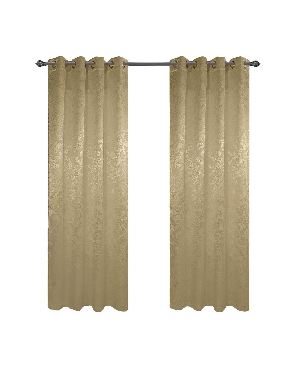 Штора Olivia Gray 100% Polyester 200 GSM Dyson Embossed Blackout Gold 54" x 90"