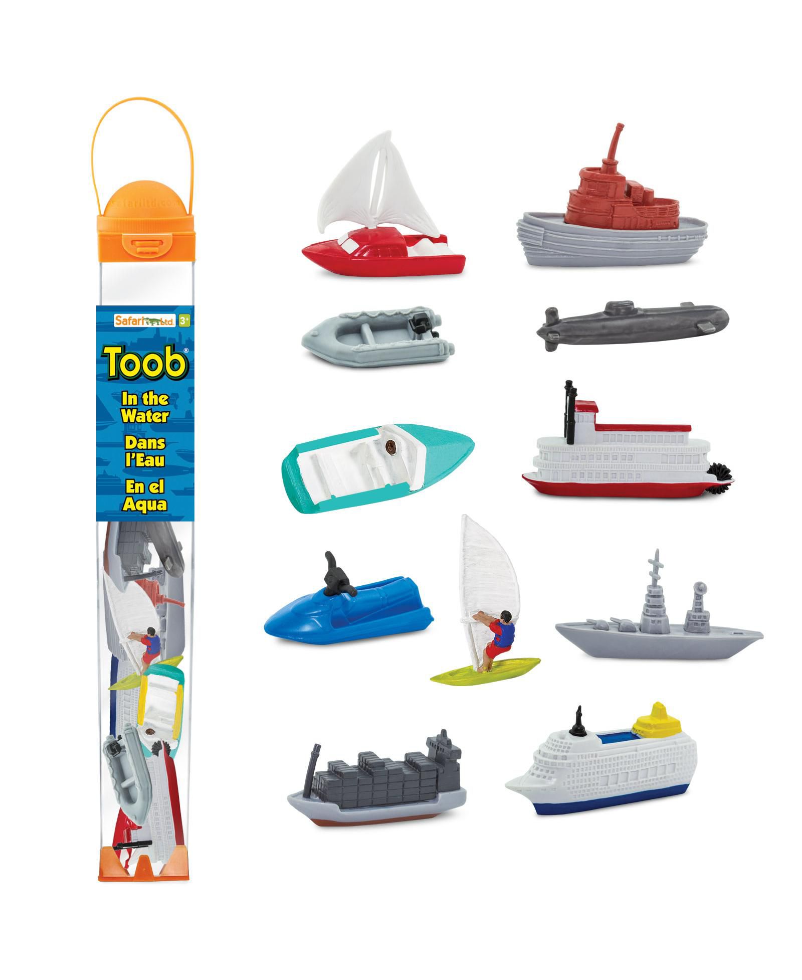 Набор из 11 миниатюрных фигурок водного транспорта Safari Ltd. Mini Hand-Painted In the Water Watercraft Figurines