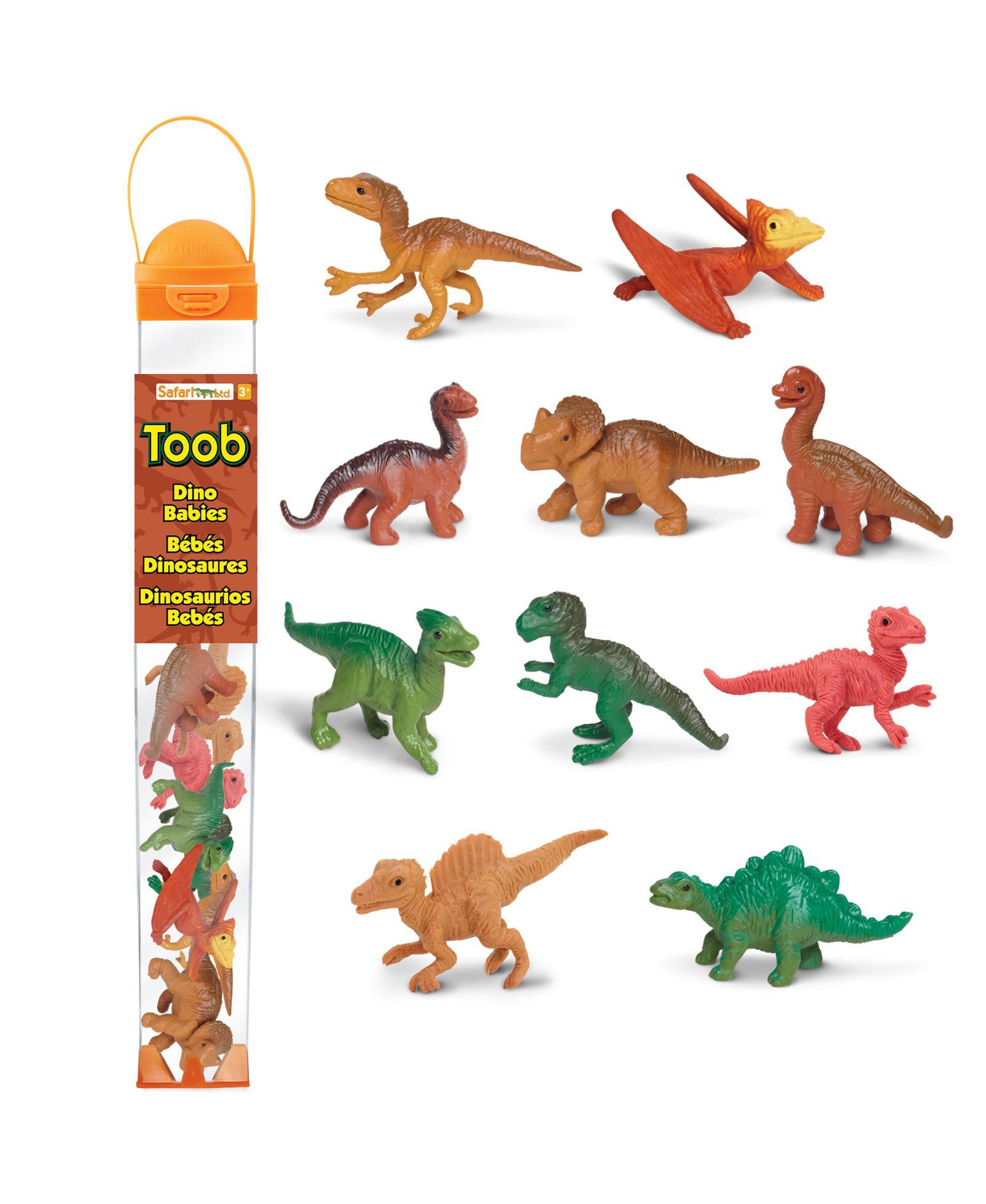Safari Ltd. Dino Babies Toob Ручная роспись 10-компонентный набор фигурок, возраст 3+