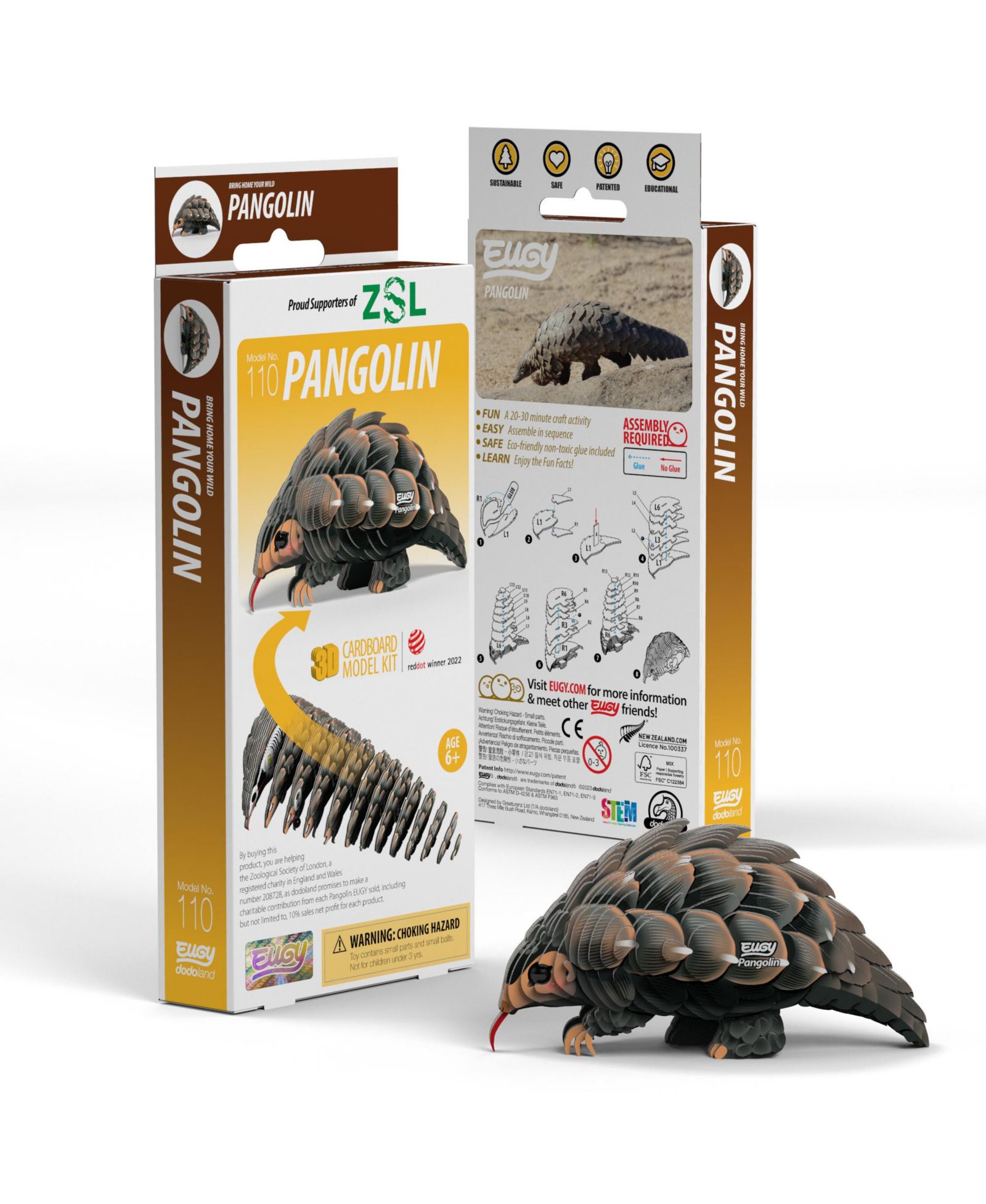 3D пазл Eugy Pangolin