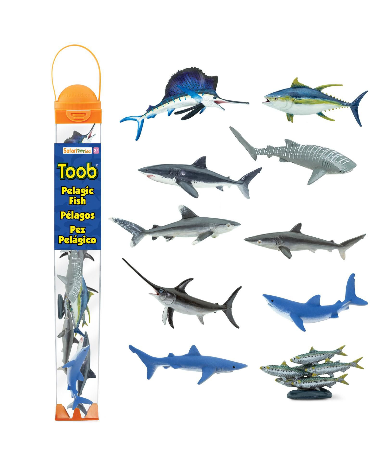 Набор фигурок морских обитателей Safari Ltd Pelagic Fish Toob