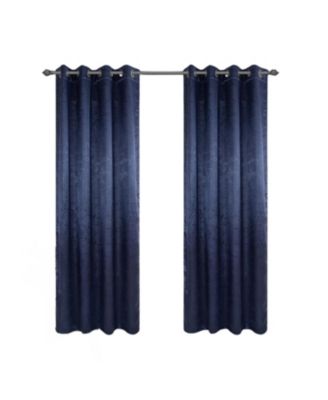 Olivia Gray Polyester 200 GSM Arlo Embossed Blackout Grommet Curtain Panel 54" x 90"