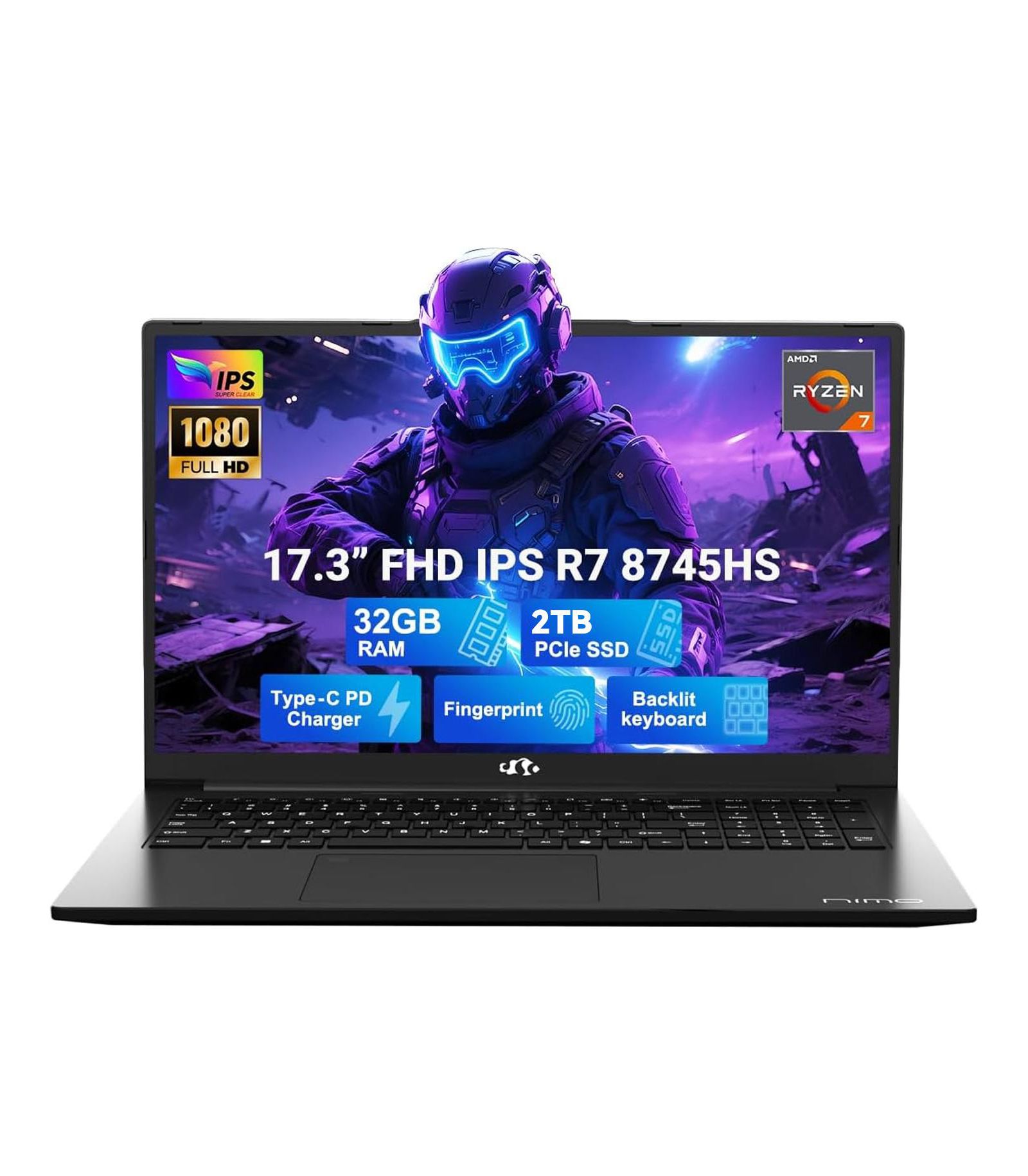 Nimo AMD Ryzen 7 8745HS 17.3" Gaming Laptop