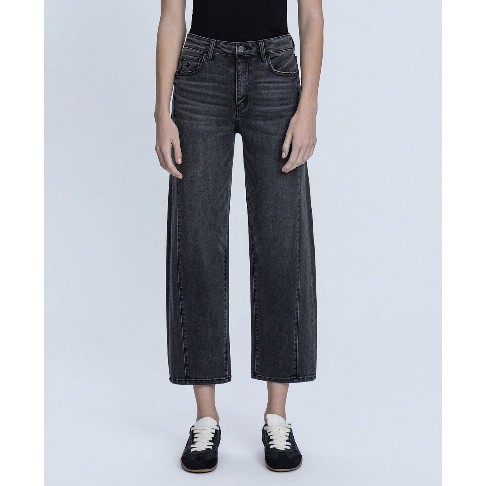 Flying Monkey Women's Super High Rise Mild Barrel Jeans