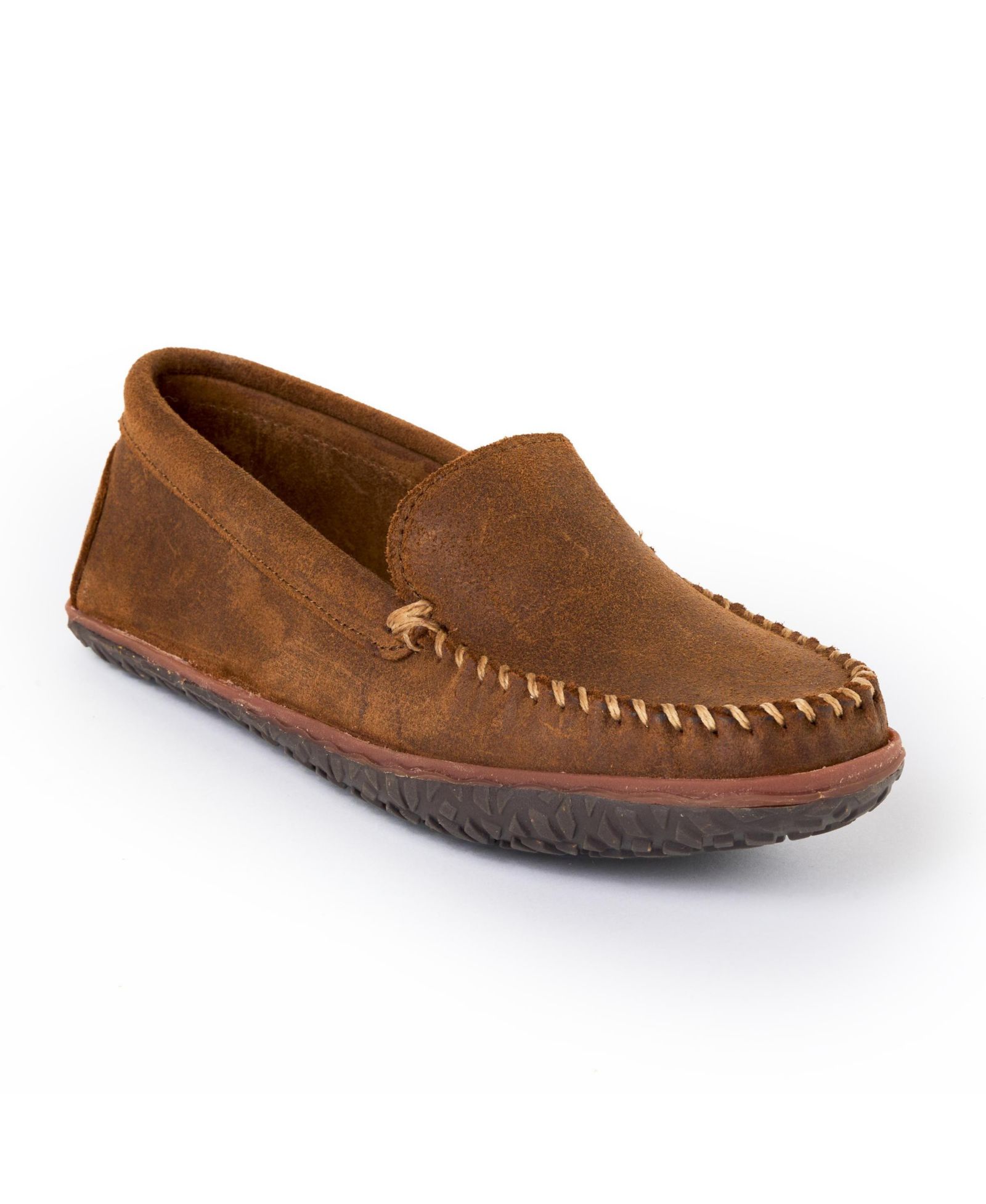 Minnetonka Men's Venetian Tread Suede Slip Ons Loafers