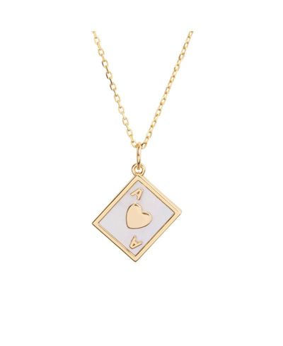 Подвеска Ace of Hearts с золотым покрытием 14k