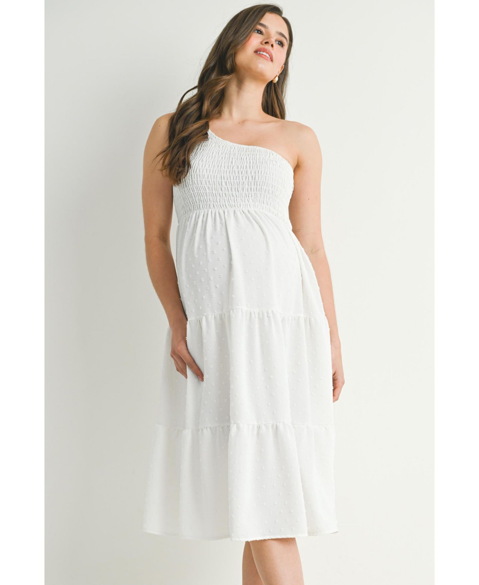 Женское миди-платье Hello Miz One-Shoulder Smocked