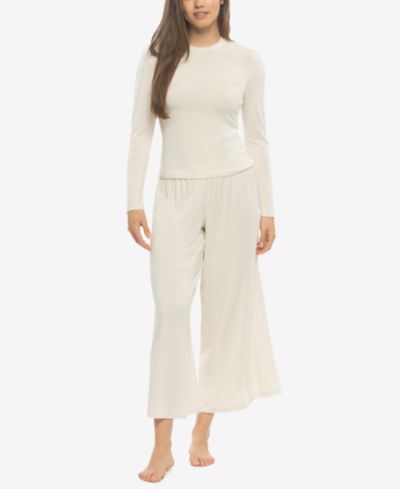 Комплект Felina Women's Lena Modal Linen с длинным рукавом и брюками