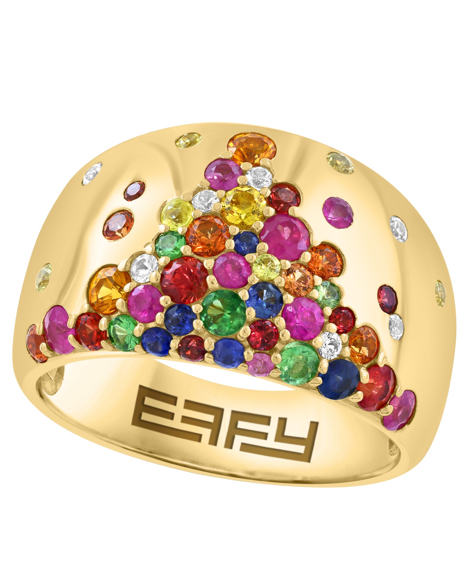 EFFY Collection Multi-Gemstone (1-1/2 ct. t.w.) Ring in 14k Yellow Gold-Plated Sterling Silver