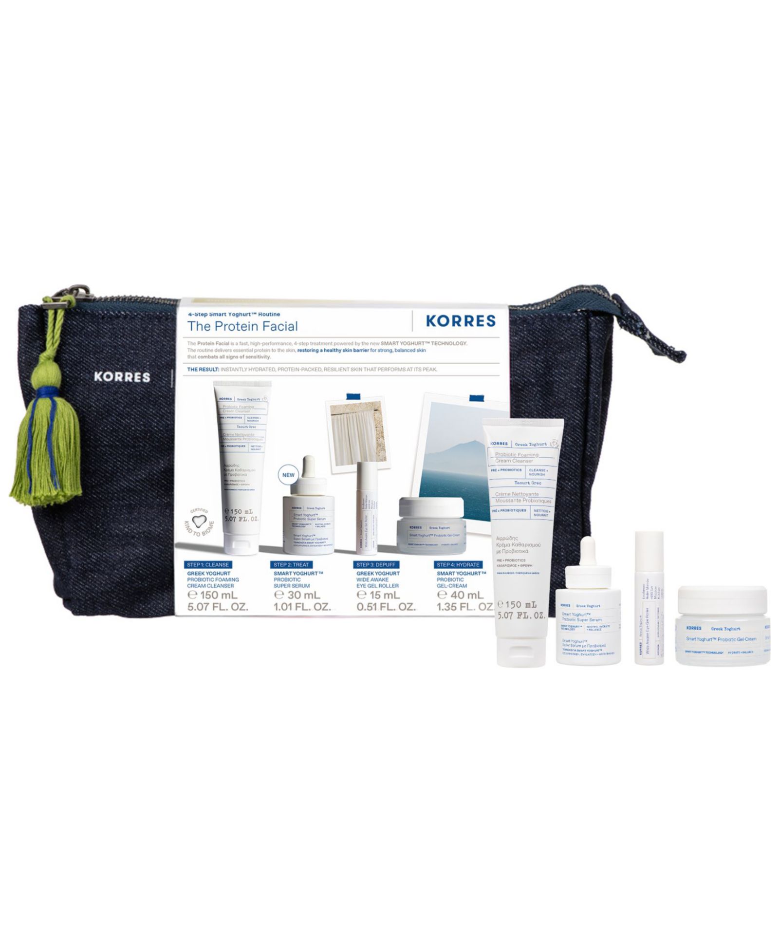 Набор для ухода за лицом KORRES 4-Pc. Greek Yoghurt Protein Facial Set