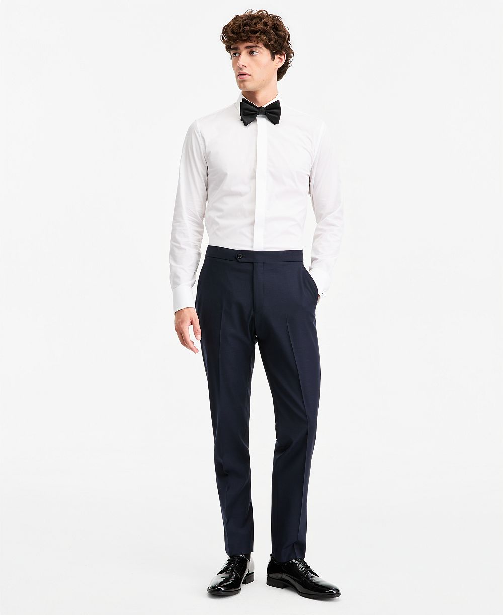 Tommy Hilfiger Men's Modern-Fit Flex Stretch Black Tuxedo Pants