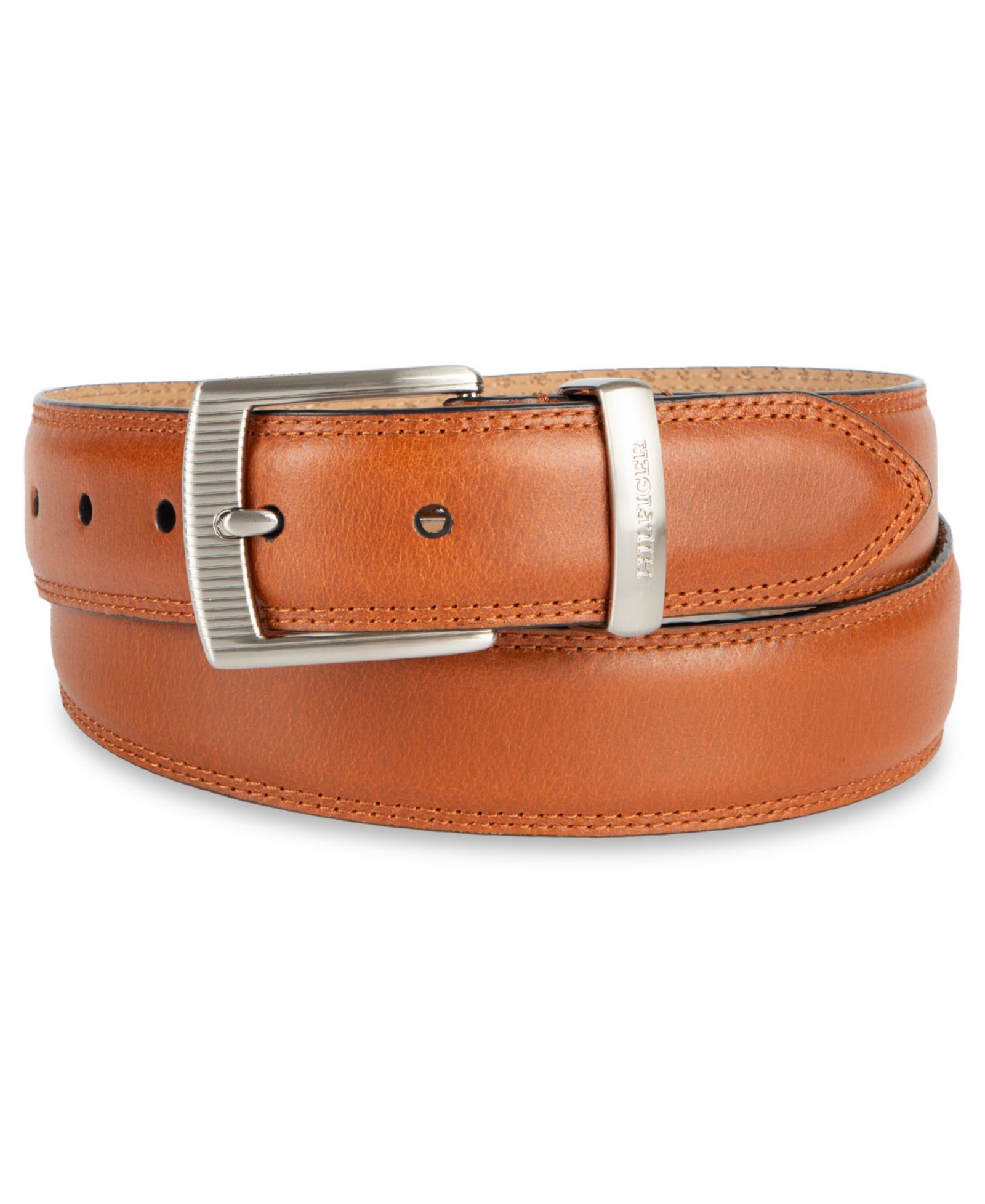 35MM Tommy Hilfiger Men's Harness Buckle Silver-Tone finish Belt