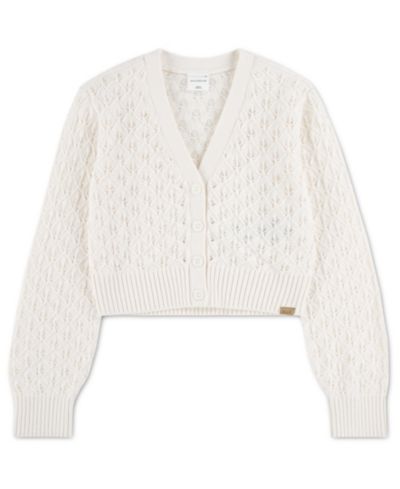 abercrombie kids Girls' 5-16 Pointelle Cardigan Sweater