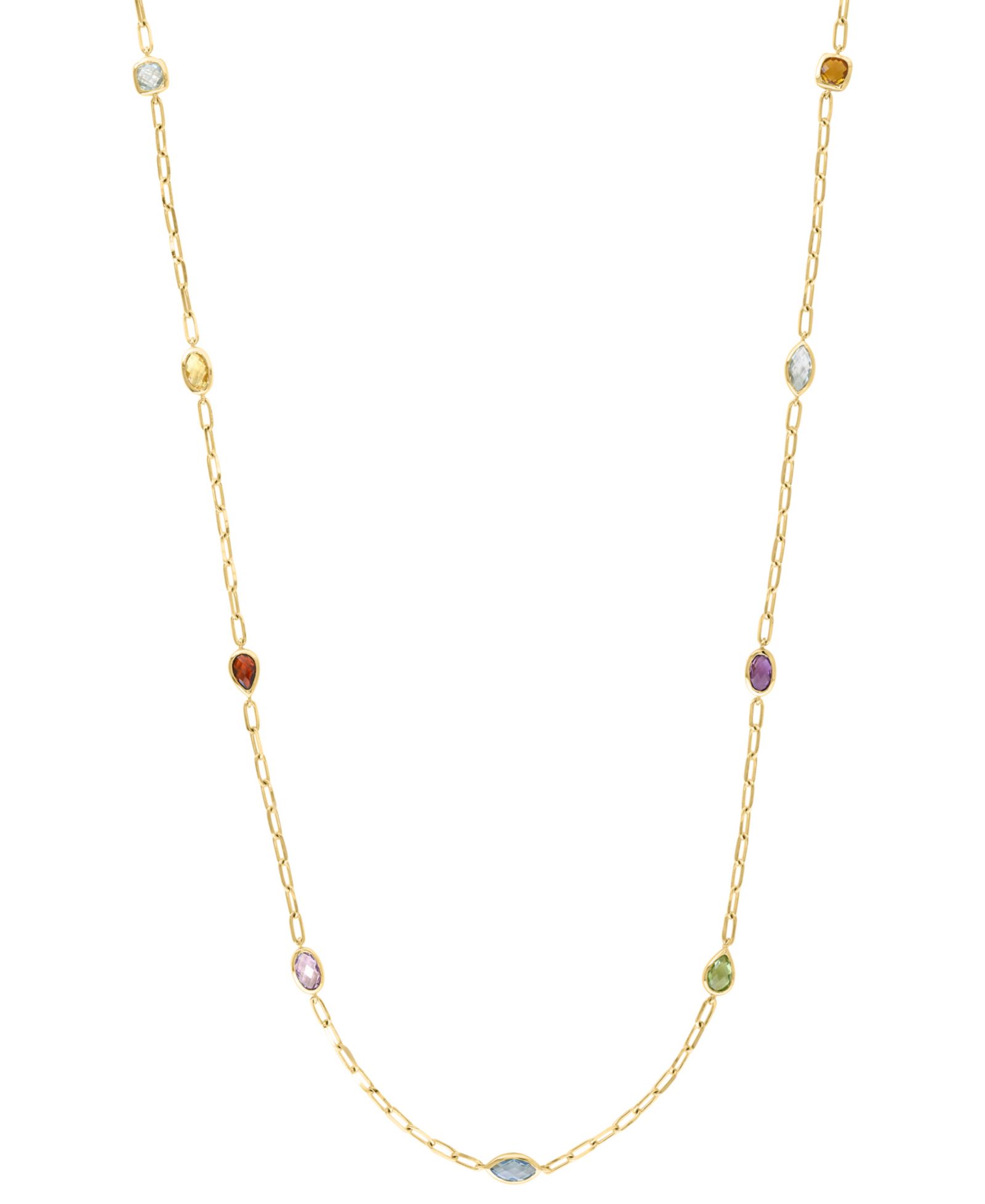 Ожерелье EFFY Collection с многогранным камнем (2-5/8 ct. t.w.) из желтого золота 14k