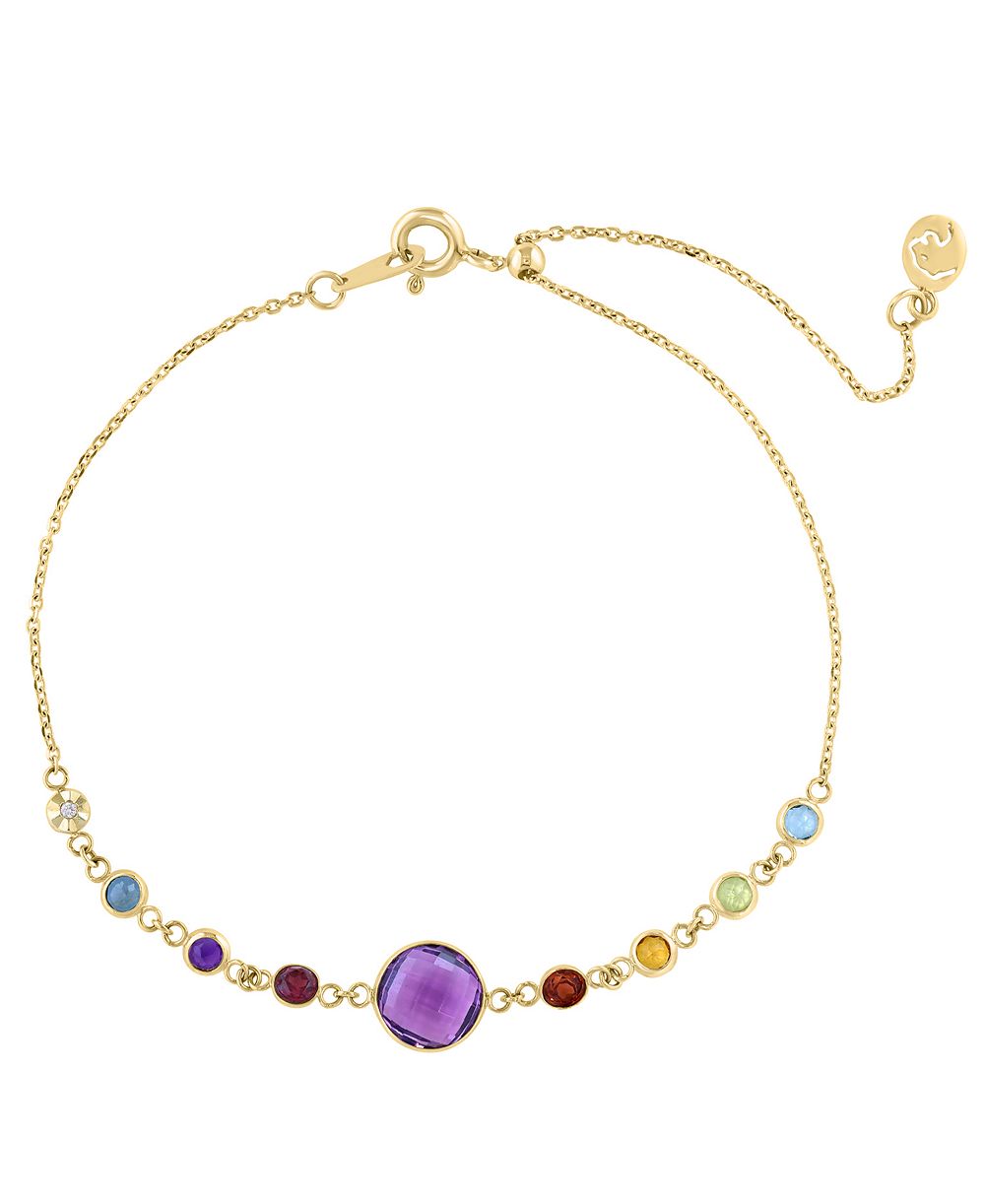 EFFY Collection браслет с бриллиантами и многоцветными драгоценными камнями в 14k желтом золоте