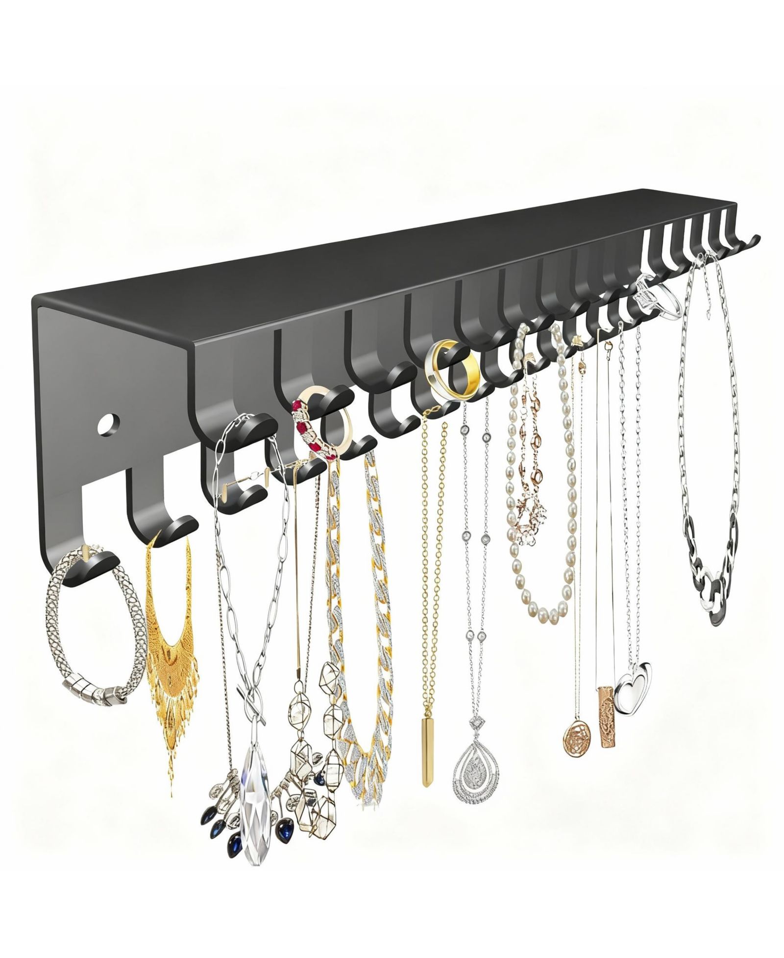 YIGII Wall Hanging Jewelry Organizer с 30 крючками для ожерелий и браслетов