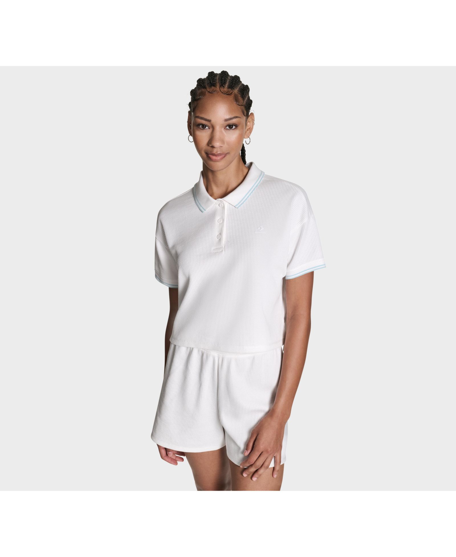 Converse Women's Cropped Waffle Polo