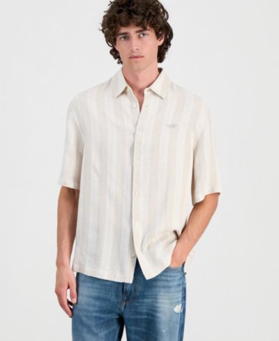 GUESS Мужской Textured Jacquard Button-Up Shirt