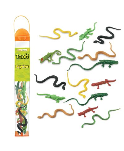 Safari Ltd. Fascinating World of Reptiles Hand-Painted 16-Piece Figurine Set, Ages 3+