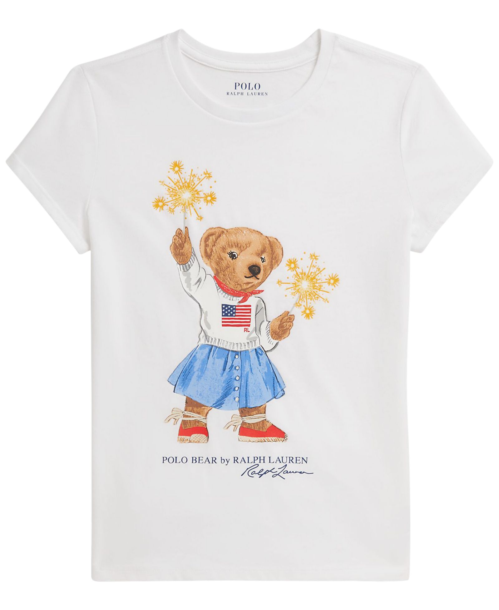 Polo Ralph Lauren Girls' 7-16 Polo Bear Short-Sleeve Jersey T-Shirt
