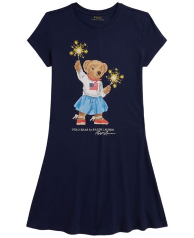 Детское джерси Polo Ralph Lauren Girls' 7-16 Polo Bear Short-Sleeve