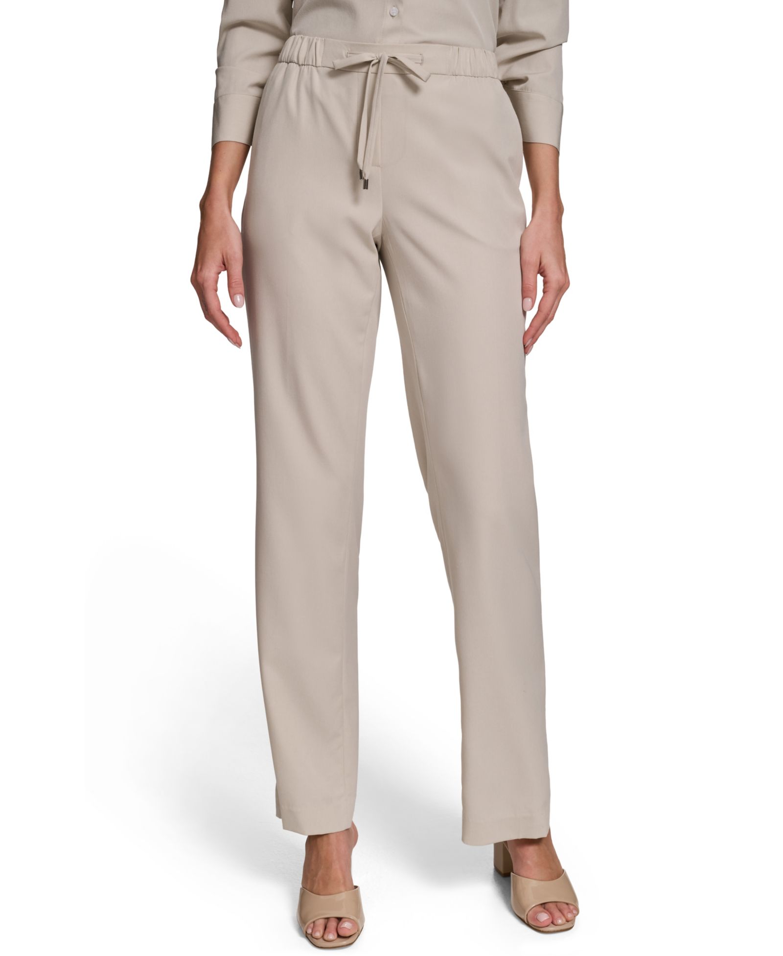 Calvin Klein Женские брюки прямого кроя, модель Pull-On