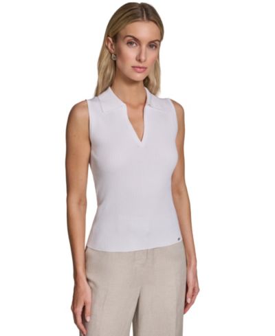 Женский свитер Calvin Klein Sleeveless Collared V-Neck
