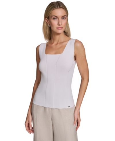 Calvin Klein Women's Scoop Neck Sweater Tank Top