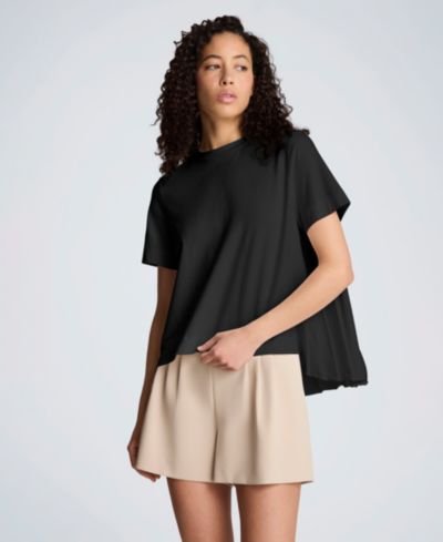 Женская футболка Kenneth Cole Short-Sleeve High-Low Pleated Back