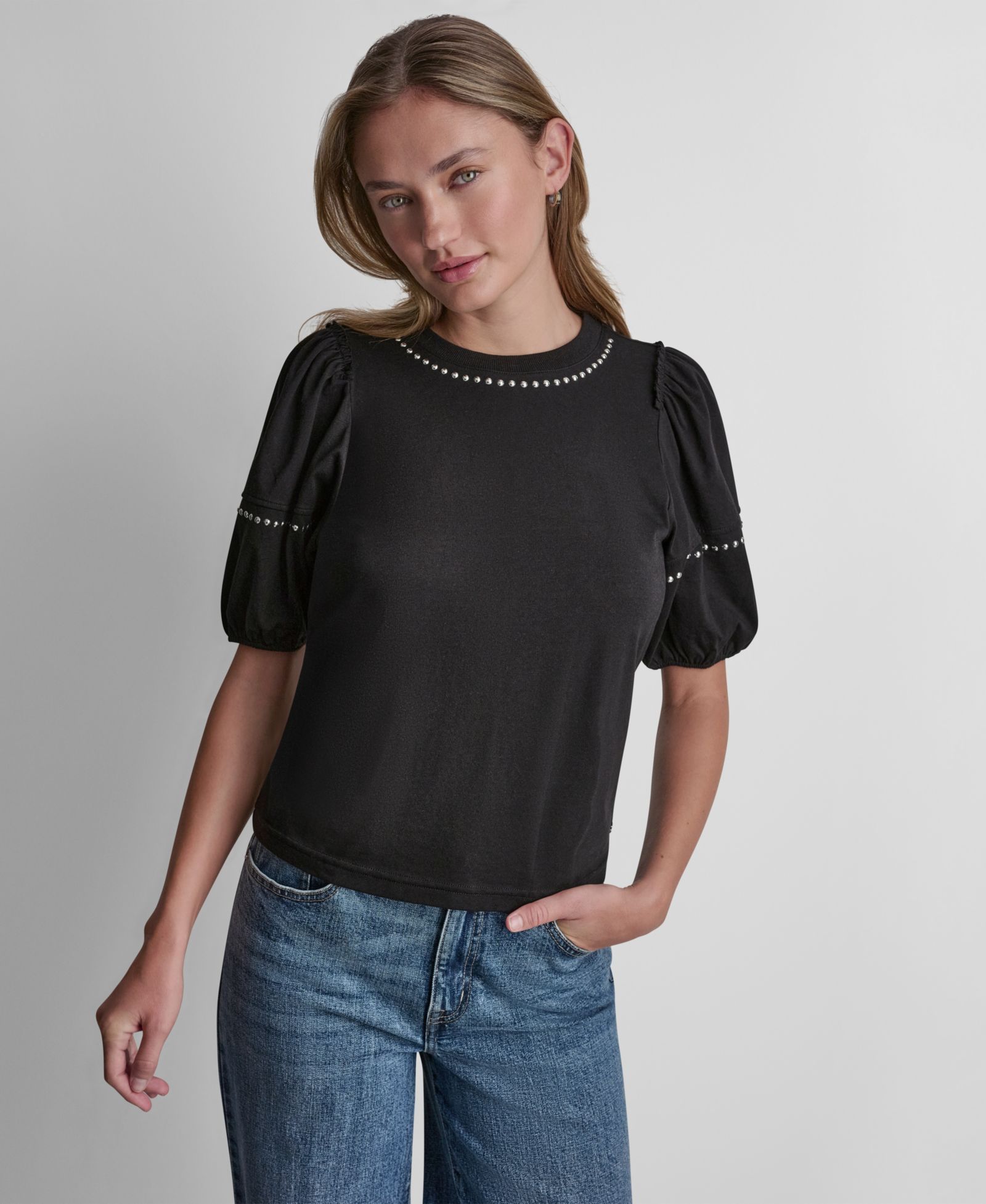 Футболка DKNY Jeans Women's Dome Studs Mini Sleeve
