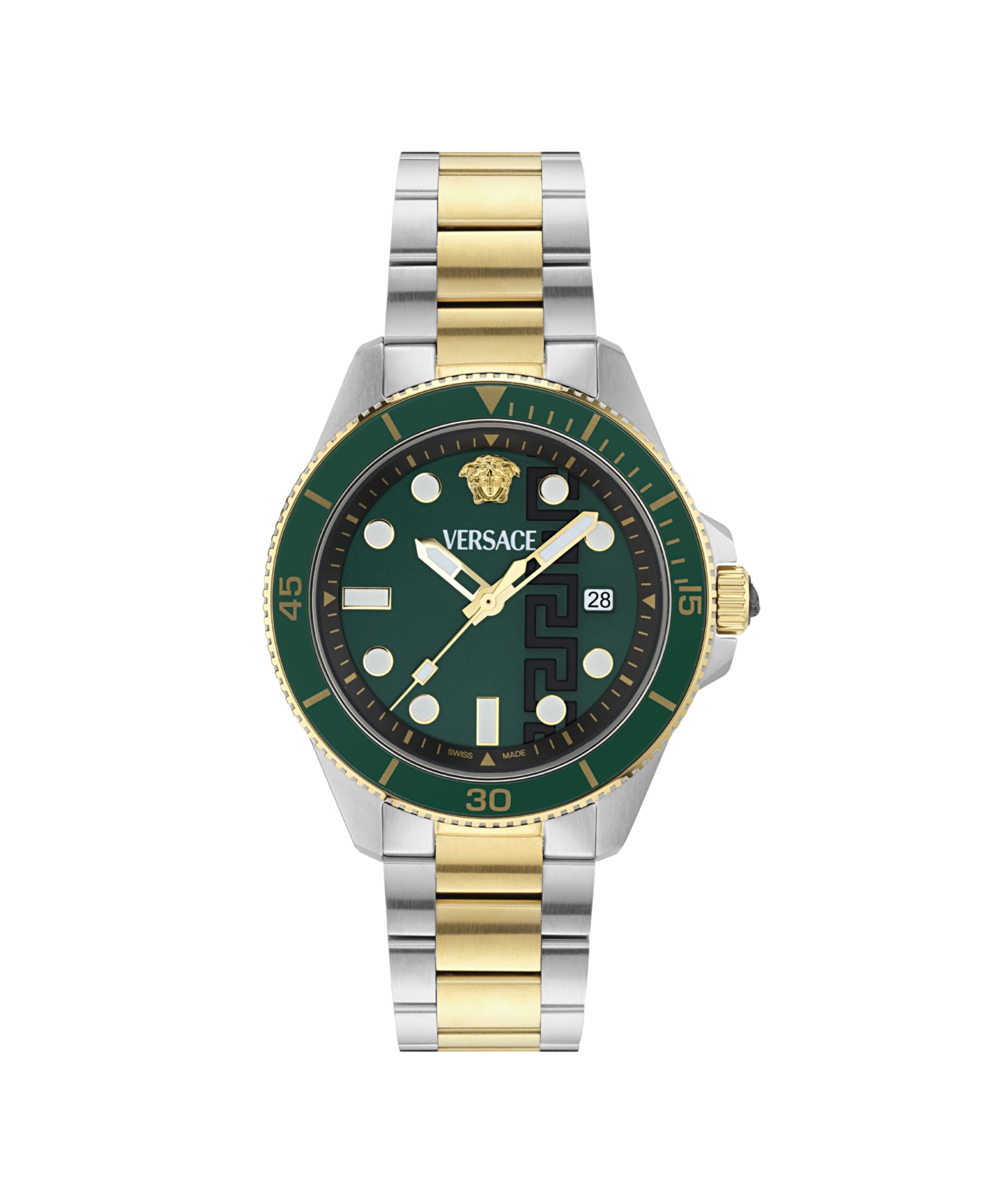 Versace Men's Greca Force Two Tone Bracelet Watch, 42mm