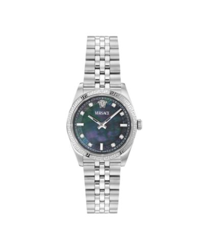 Versace Women's Millenyium Silver Stainless Steel Bracelet Watch, 32mm