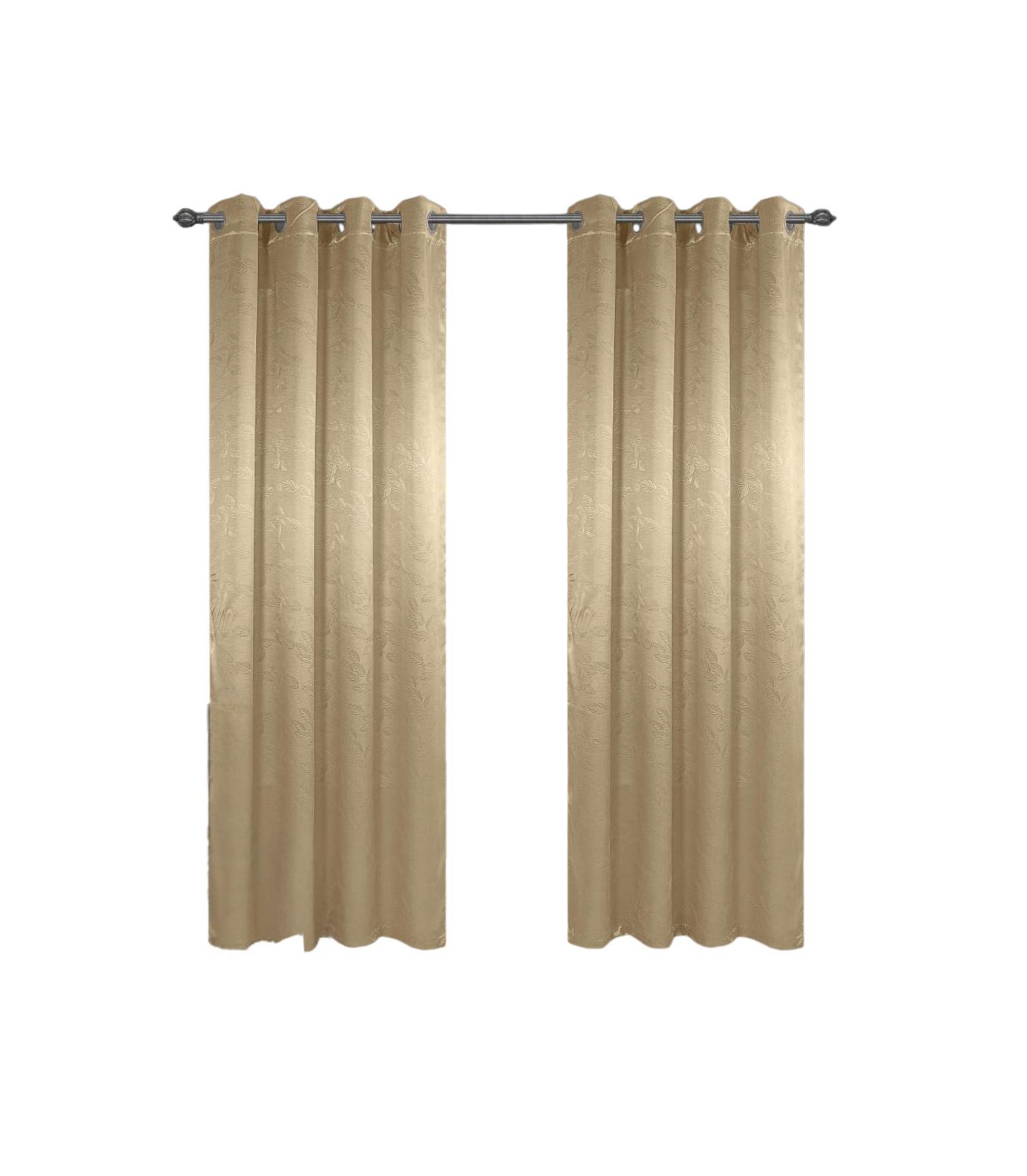 Olivia Gray 100% Polyester 200 GSM Arlo Embossed Blackout Grommet Curtain Panel